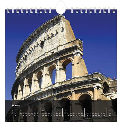 Jaarkalenders vierkant — Fotoverloop naar transparant [Maart]