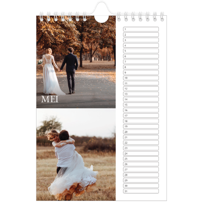 Fotokalender A5 — Eenvoudige letters [Mei]