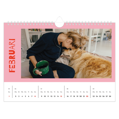 Fotokalender A4 — Vrolijk & Kleurrijk [Februari]