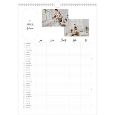 A3 Familieplanners — Grootse plannen - gezinsplanner 5 personen [April]