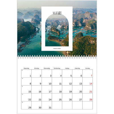 Fotokalender A4 Dubbel (30 x 40 cm) — De open boog [Maart]