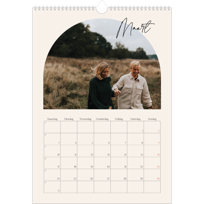 A3 Jaarkalenders — Boog van herinneringen [Maart]