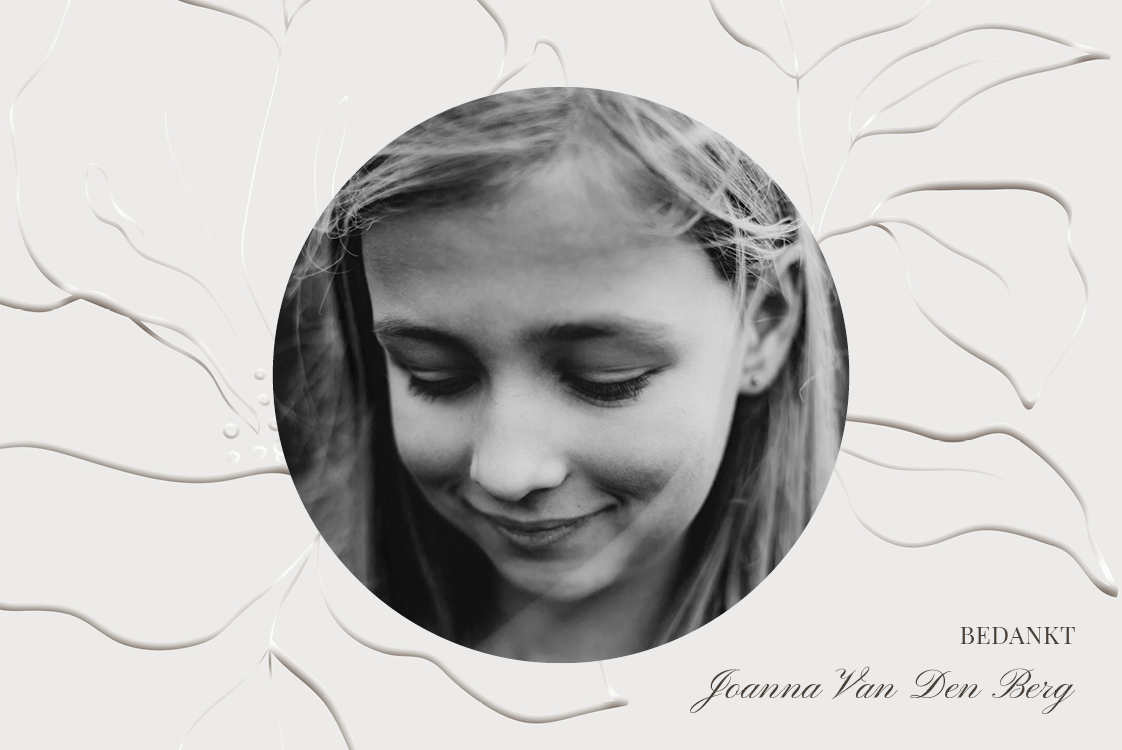 Bedankkaarten — Bloemafdruk