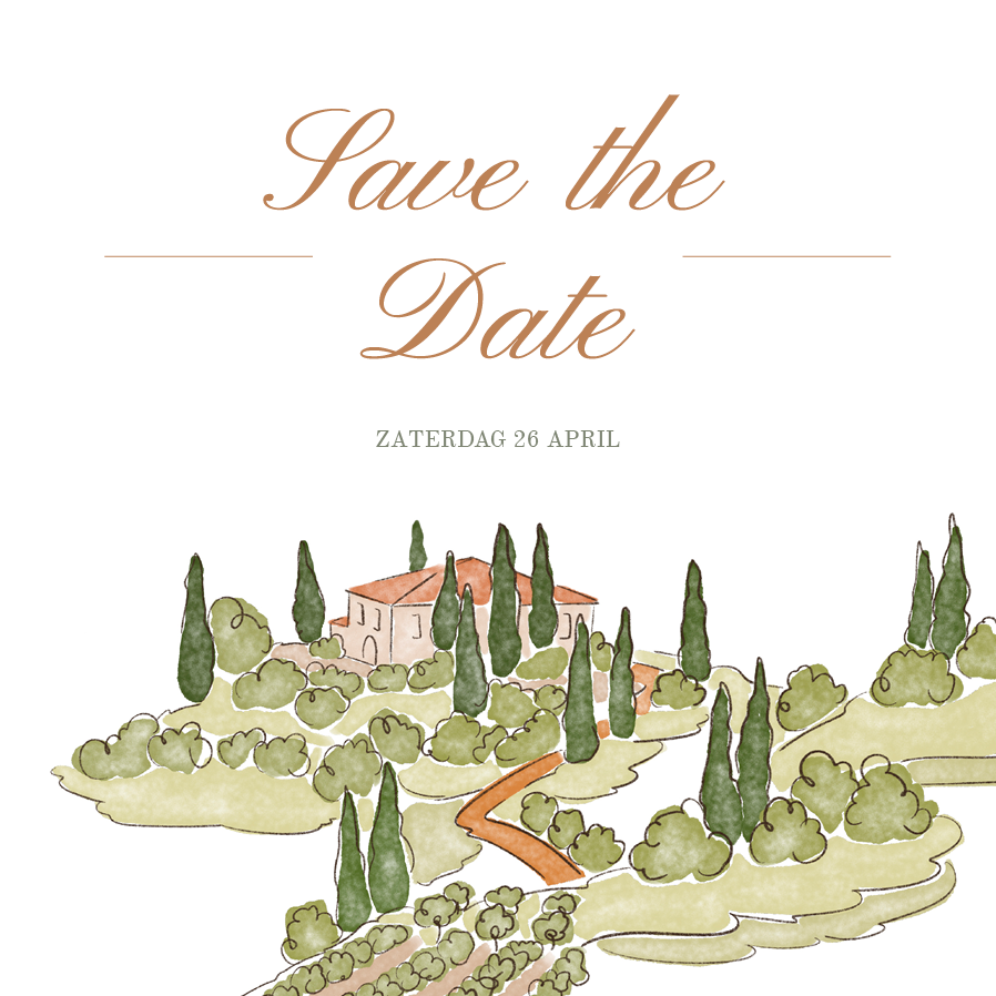 Save the date — Aquarelbestemming