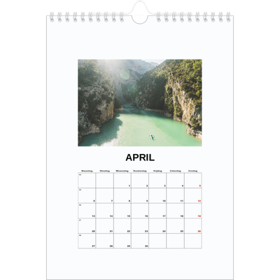 Fotokalender A4 (20 x 30 cm) — Eenvoudige foto [April]