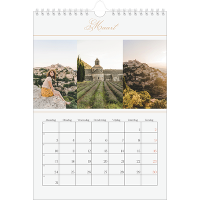 Fotokalender A4 (20 x 30 cm) — Goudschrift banner [Maart]