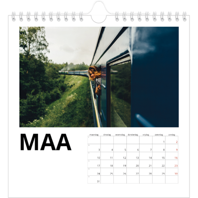 Jaarkalenders vierkant — Witte randen [Maart]