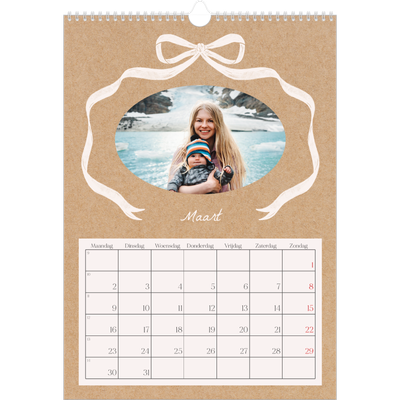 A3 Jaarkalenders — Kraft en strik [Maart]