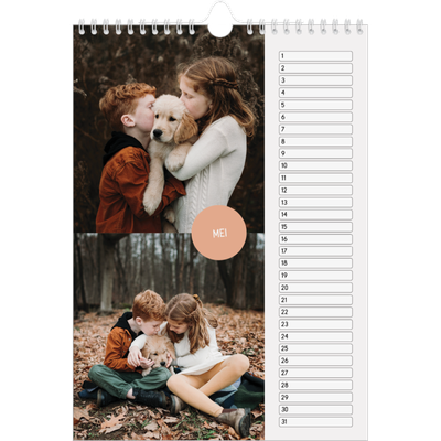 Verjaardagskalenders A4 — Fotosticker [Mei]