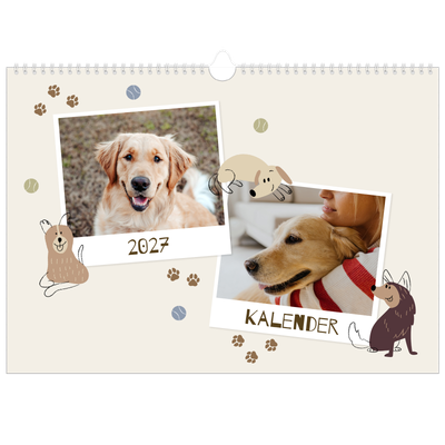 Fotokalender A3 — Speelse puppy [omslag]