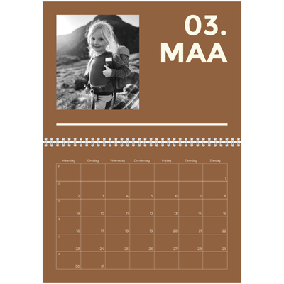 Fotokalender A4 Dubbel (30 x 40 cm) — Modern en gedurft [Maart]