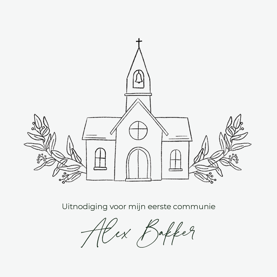 Uitnodigingen — Communie schetsen