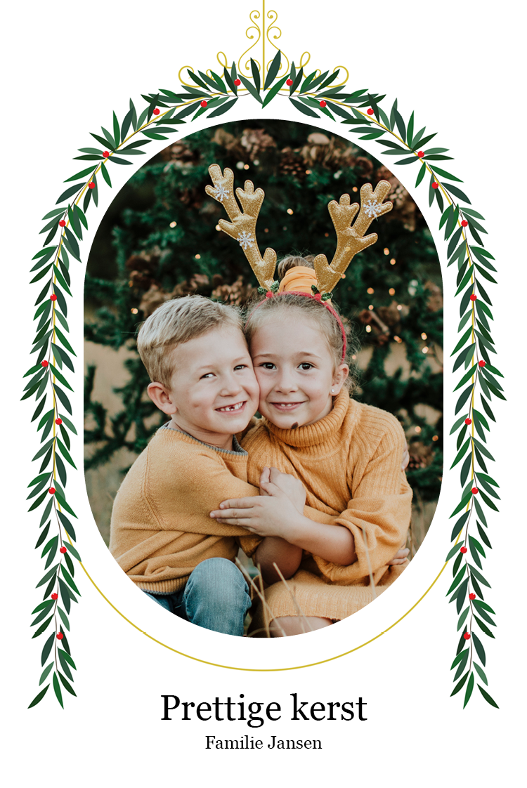 Fotokaarten — Gedrapeerd in krans