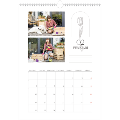 A3 Jaarkalenders — Simpel botanisch [Februari]