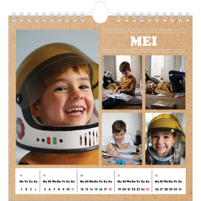 Jaarkalenders vierkant — Magazine stijl [omslag]