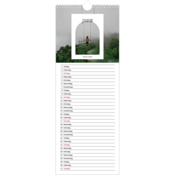 Smalle kalender (15 x 40 cm) — De open boog
