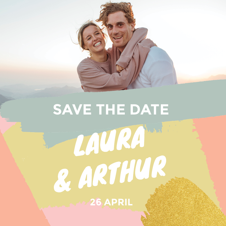 Save the date — Penseelstrepen