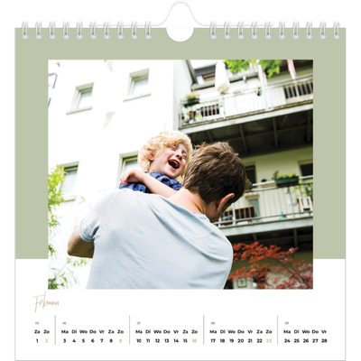 Jaarkalenders vierkant — Aardse frames [Februari]