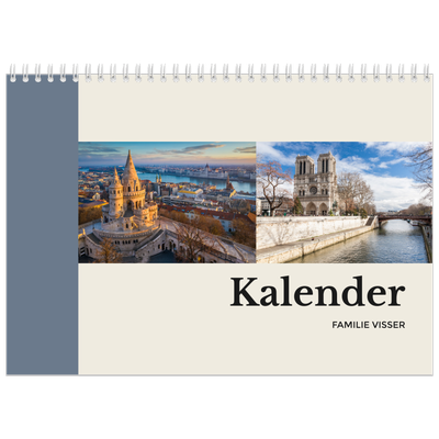 Fotokalender A4 Dubbel (30 x 40 cm) — Bezienswaardigheden van de wereld [omslag]