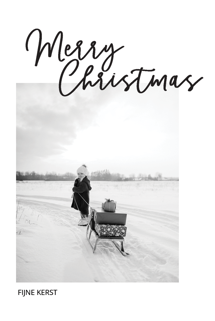 Fotokaarten — Eenvoudige witte kerst