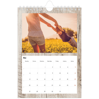 Fotokalender A5 — Houtpatroon [Mei]