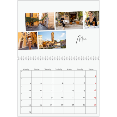 Fotokalender A4 Dubbel (30 x 40 cm) — City trip [Maart]