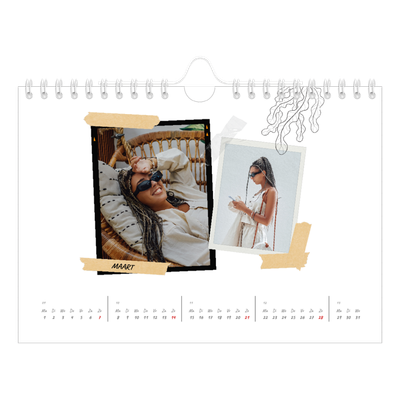 Fotokalender A5 — Plakboek flair [Maart]