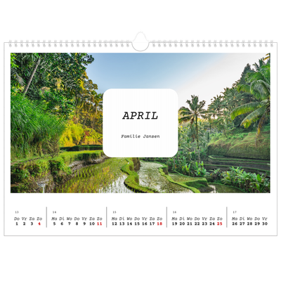 Fotokalender A3 — Het hele verhaal [April]