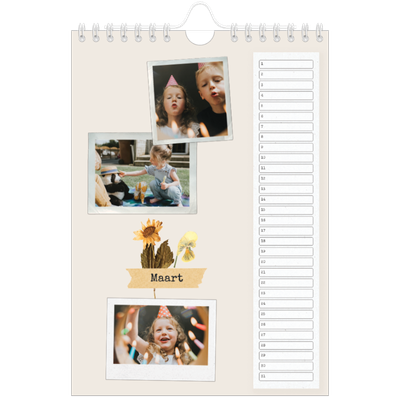 Fotokalender A5 — Vintage scrapbook [Maart]
