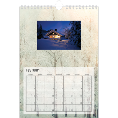 Fotokalender A4 (20 x 30 cm) — Achtergronden uit de natuur [Februari]