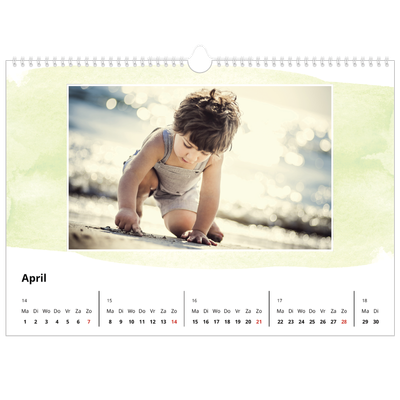 Fotokalender A3 — Aquarel achtergronden [April]