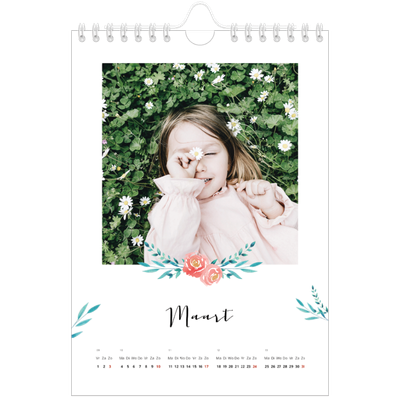 Fotokalender A5 — Bloemen illustraties [Maart]