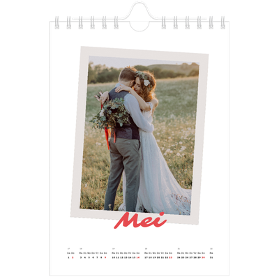 Fotokalender A5 — Karmijnrode handtekening [Mei]