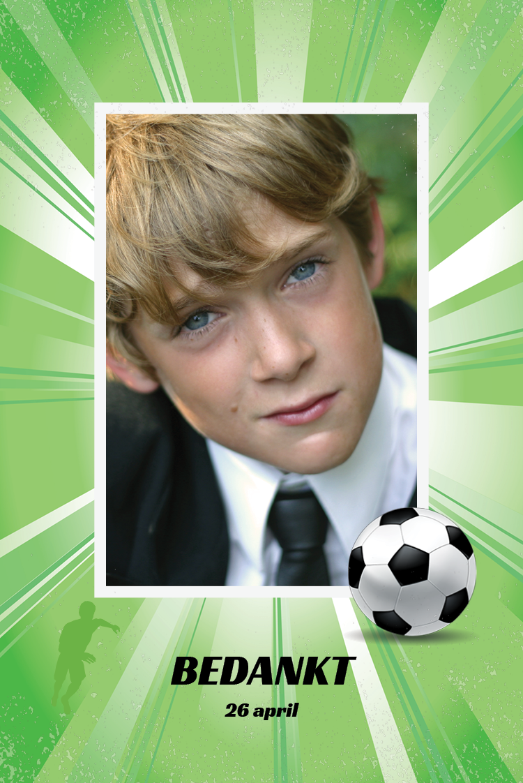 Bedankkaarten — Voetbalster