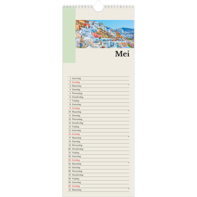 Smalle kalender  — Bezienswaardigheden van de wereld [Mei]