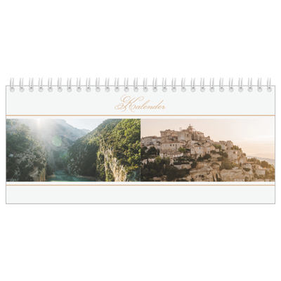 Bureaukalenders — Goudschrift banner [omslag]