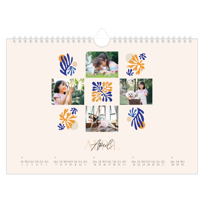 Fotokalender A4 — Minimalistisch koraal [omslag]