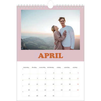 Fotokalender A4 (20 x 30 cm) — Retro stijl frames [April]