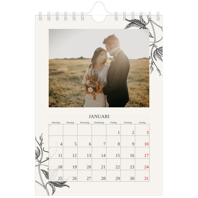 Fotokalender A5 — Inkt & klimop [Januari]