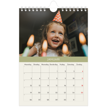 Fotokalender A5 — Pastel hoofdstukken