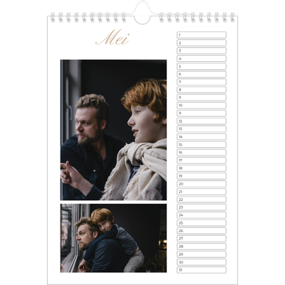 Verjaardagskalenders A4 — Fotolijn [Mei]