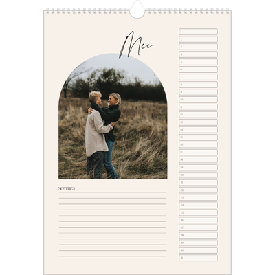 Verjaardagskalenders A3 — Boog van herinneringen [Mei]