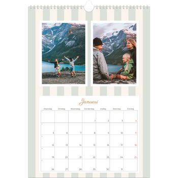 Fotokalender A3 — Schrift en strepen