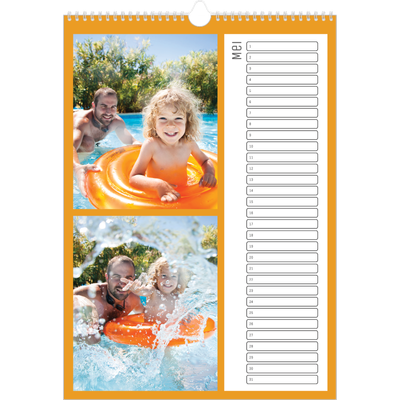 Verjaardagskalenders A3 — Kleurrijke kaders [Mei]