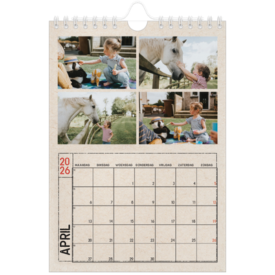 Fotokalender A5 — Craft stempel effect [April]