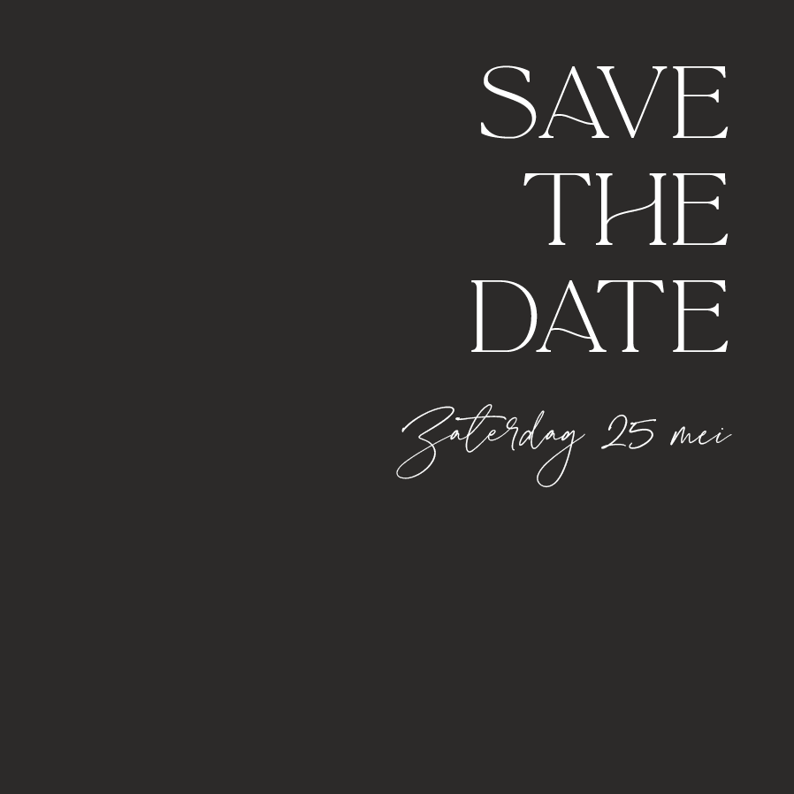 Save the date — Elegante stijl