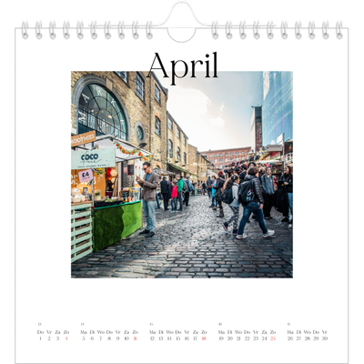 Jaarkalenders vierkant — Mijn reisverhaal - Londen [April]