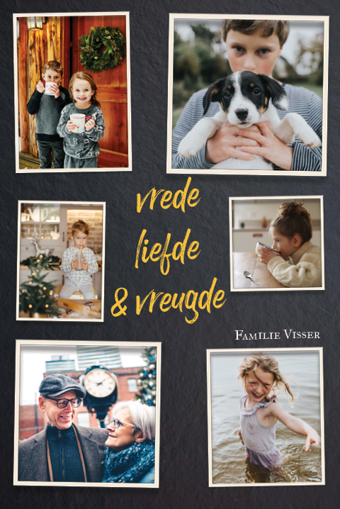 Fotokaarten — Foto's op krijtbord