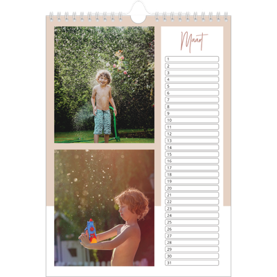 Verjaardagskalenders A4 — Aardse frames [Maart]