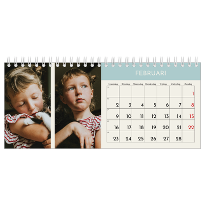 Bureaukalenders — Pastel hoofdstukken [Februari]